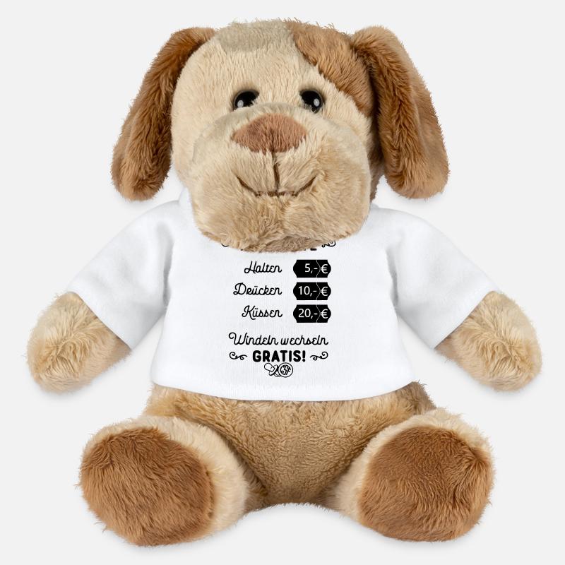 Preisliste Halten Drücken Küssen Windeln Gratis - MiniFeet® Hund Helge - Weiß