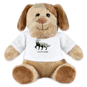 Conservation renard environnement animal cadeau - Chien en peluche Helge MiniFeet® - blanc - Devant
