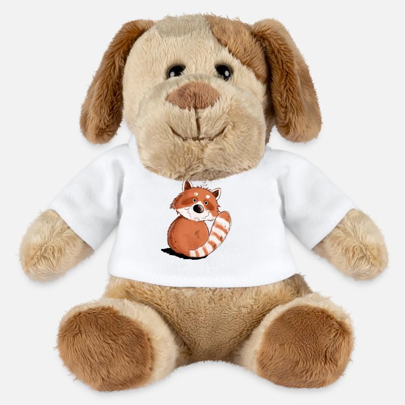 Drolliger Roter Panda I Wildtier - MiniFeet® Hund Helge - Weiß