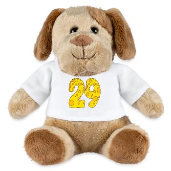 29 Jahre alt - 29. Geburtstag Geschenk - 1929 - MiniFeet® Hund Helge - Weiß - Vorne
