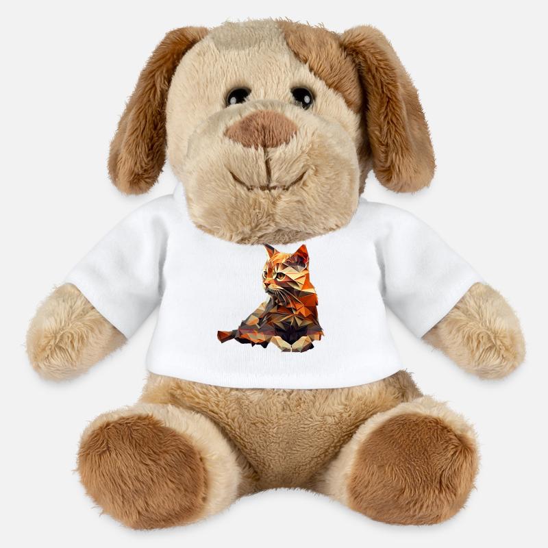 Katze Katzen Kätzchen Polygon Katze - MiniFeet® Hund Helge - Weiß