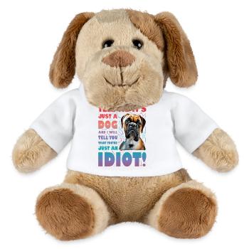 Boxer Lustiger Spruch - MiniFeet® Hund Helge - Weiß - Vorne