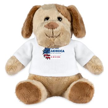 Rendre l’Amérique ivre à nouveau - Chien en peluche Helge MiniFeet® - blanc - Devant