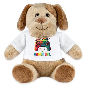 Gaming Console PC Gamer Girl Gamer Girl - MiniFeet® Dog Helge - white - Front