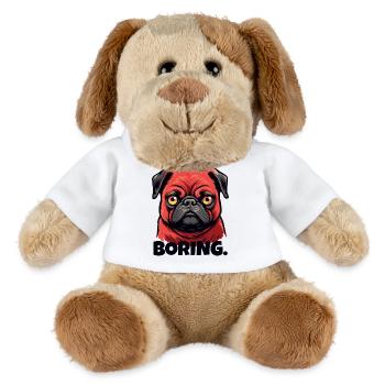 Gelangweilter kleiner Mops - MiniFeet® Hund Helge - Weiß - Vorne
