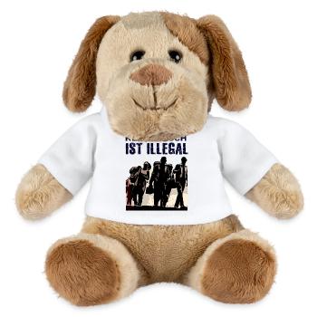 Kein Mensch ist illegal Demokratie Europa - MiniFeet® Hund Helge - Weiß - Vorne
