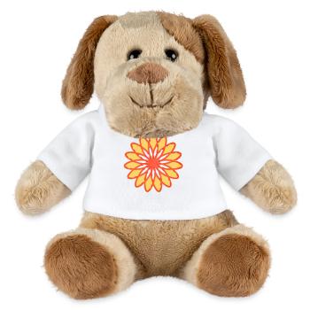 Red Flower - MiniFeet® Dog Helge - white - Front