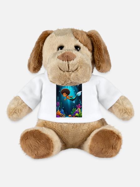 Geschenkidee Meermann Meerjunge Fabelwesen - MiniFeet® Hund Helge - Weiß