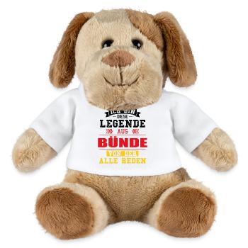 Stadt Bünde Deutschland Legende Spruch - MiniFeet® Hund Helge - Weiß - Vorne