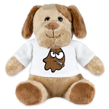Knurri à motif léopard - Chien en peluche Helge MiniFeet® - blanc - Devant