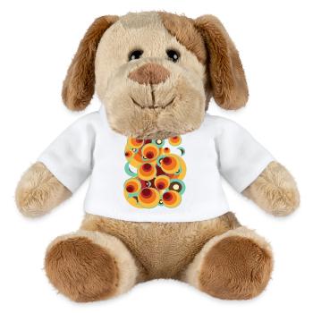Abstraktes Polka Dot Kugel Kreismuster - MiniFeet® Hund Helge - Weiß - Vorne