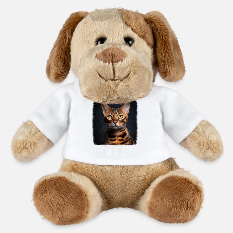 Chat du Bengale Bengalkatze - Chien en peluche Helge MiniFeet® - blanc