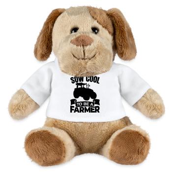 Blague de fermier - Chien en peluche Helge MiniFeet® - blanc - Devant
