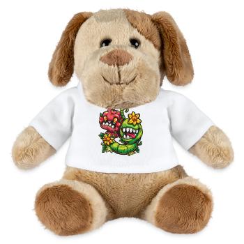 Fleurs de monstre drôle - Chien en peluche Helge MiniFeet® - blanc - Devant