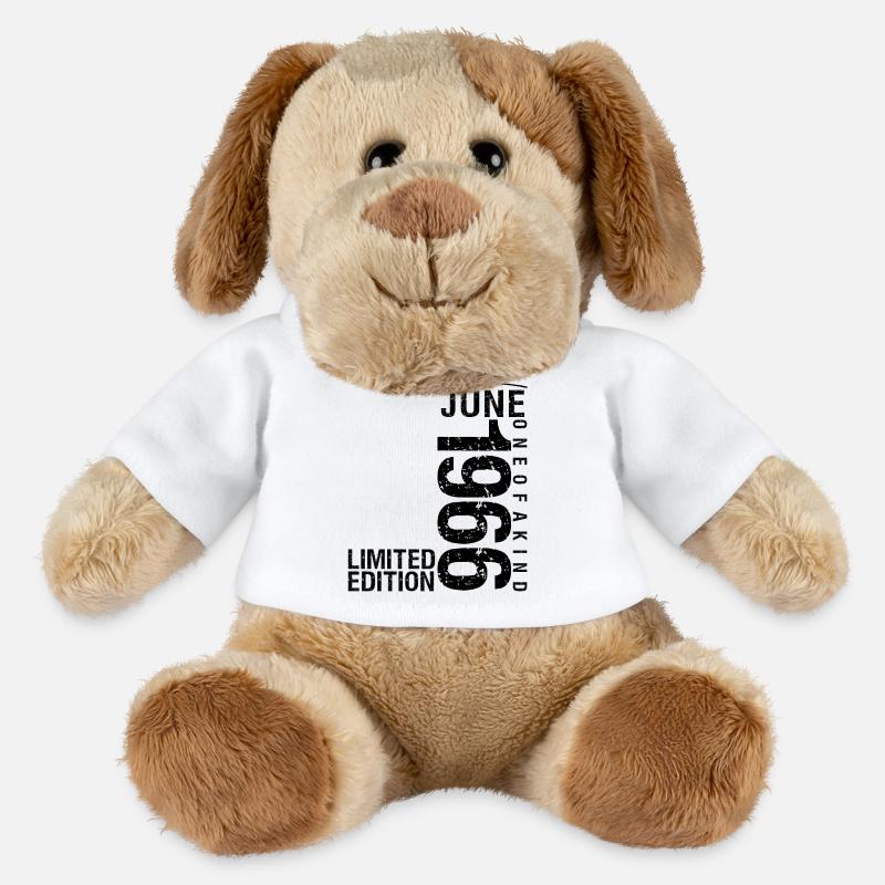 Geburtstag Juni 1966 Juni geboren im Juni 1966 - MiniFeet® Hund Helge - Weiß