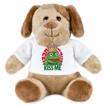 Grenouille Embrasse-moi 1 x5400 - Chien en peluche Helge MiniFeet® - blanc - Devant