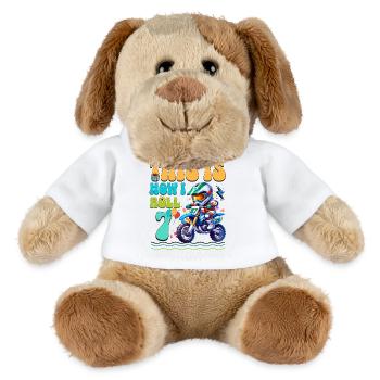 Motocross 7. Geburtstag - MiniFeet® Hund Helge - Weiß - Vorne