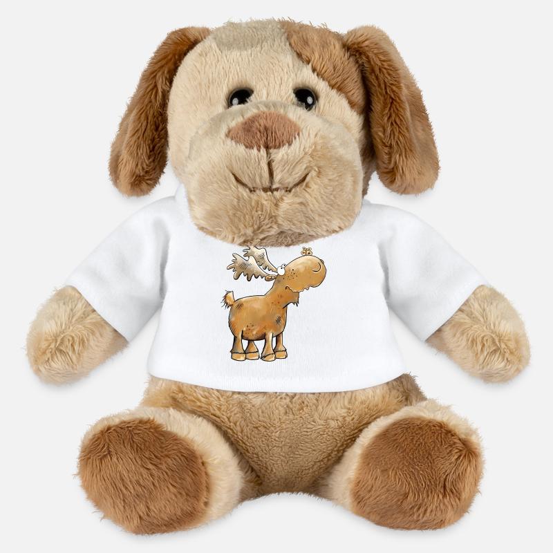 Drolliger Elch Schmetterling - MiniFeet® Hund Helge - Weiß