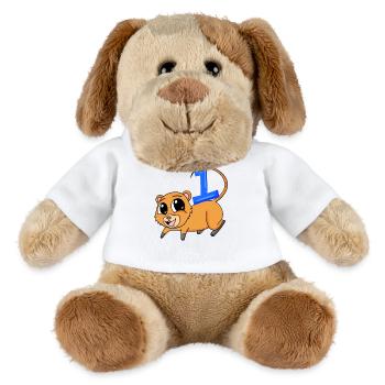 Zahl 1 Nummer Eins - Quokka Motiv - MiniFeet® Hund Helge - Weiß - Vorne