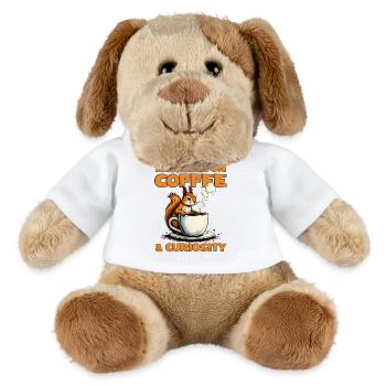 With coffee and curiosity – squirrel coffee - MiniFeet® Dog Helge - white - Front