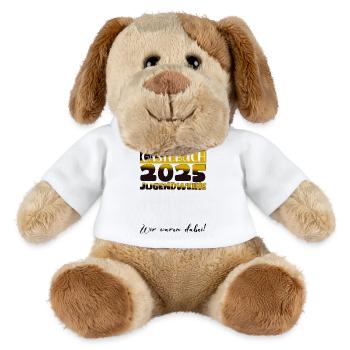 Jugendweihe 2025 Gästebuch Geschenk Mädchen Jungen - MiniFeet® Hund Helge - Weiß - Vorne