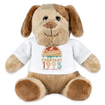 Février 1995 Vintage Anniversaire 1995 Cadeau - Chien en peluche Helge MiniFeet® - blanc - Devant