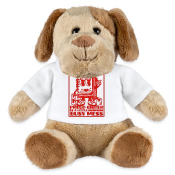 Busy Mess - Motivation et business mindset - Chien en peluche Helge MiniFeet® - blanc - Devant