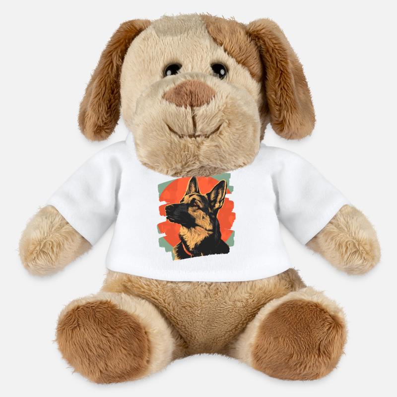 Schäferhund Retro - MiniFeet® Hund Helge - Weiß