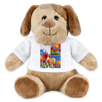 Tulip Spring Nature Flower Botanical Gift - MiniFeet® Dog Helge - white - Front