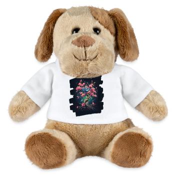 Frühling Frühlingsanfang Blume Blumen - MiniFeet® Hund Helge - Weiß - Vorne