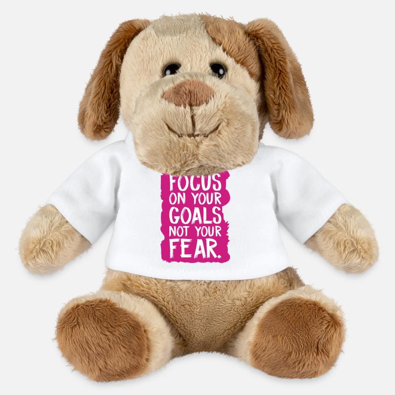 Concentrez-vous sur vos objectifs, pas sur votre peur - Chien en peluche Helge MiniFeet® - blanc