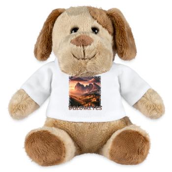 Beautiful Dolomites Hike Tyrol Sunset - MiniFeet® Dog Helge - white - Front