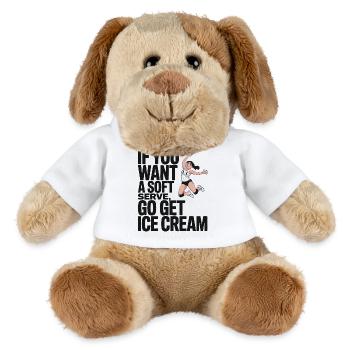 Soft-serve? Then off to the – volleyball - MiniFeet® Dog Helge - white - Front