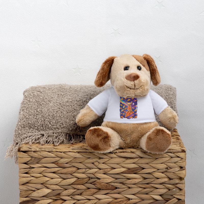 Nourriture spatiale avec chien et pizza Chien en peluche Helge MiniFeet®