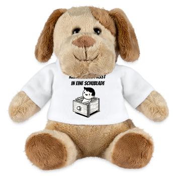 Kein Mensch passt in einer Schublade - MiniFeet® Hund Helge - Weiß - Vorne