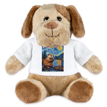 Bieber Van Gogh Style Starry Night - MiniFeet® Dog Helge - white - Front