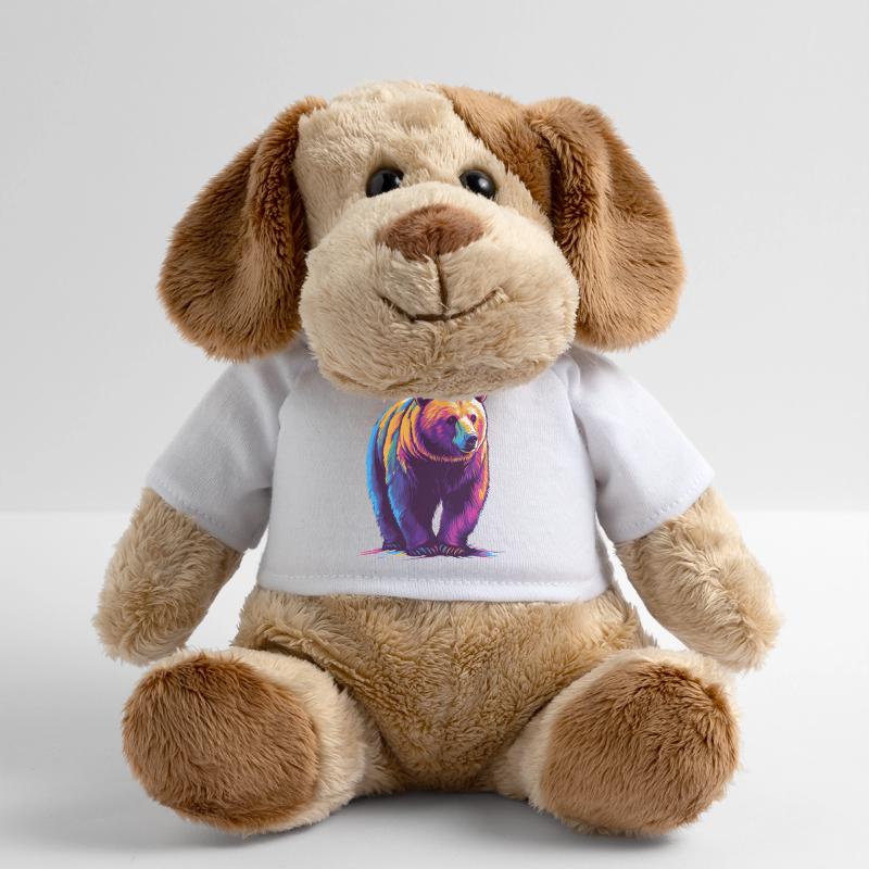 Ours coloré en impression numérique Chien en peluche Helge MiniFeet®