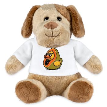 Summery mix design with duck papaya - MiniFeet® Dog Helge - white - Front