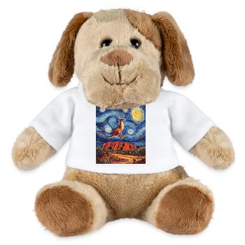Kangeru Australia Van Gogh Style Starry Night - MiniFeet® Dog Helge - white - Front