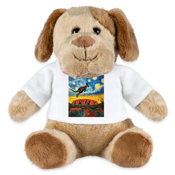 Kangeru Australia Van Gogh Style Starry Night - MiniFeet® Dog Helge - white - Front