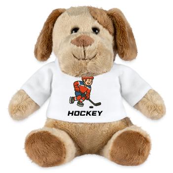 Hockey jeune professionnel dans l’utilisation de la rondelle - Chien en peluche Helge MiniFeet® - blanc - Devant