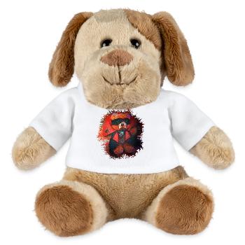 ours en peluche Halloween Dracula Redfur masque héros - Chien en peluche Helge MiniFeet® - blanc - Devant