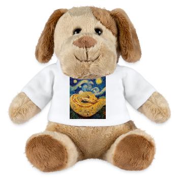 Snake Python Van Gogh Style Starry Night - MiniFeet® Dog Helge - white - Front