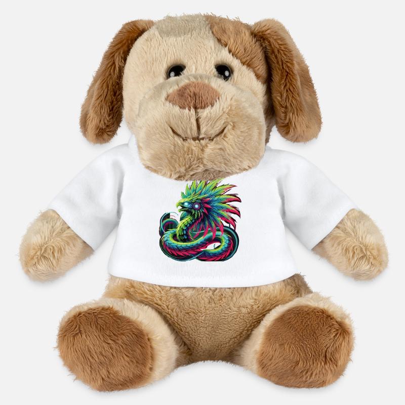 Azteken Drache - MiniFeet® Hund Helge - Weiß