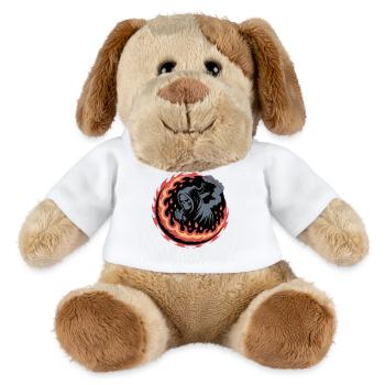 Flammender Sensenmann-Kreis - MiniFeet® Hund Helge - Weiß - Vorne