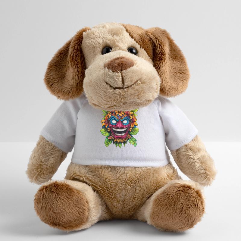 Explosion de couleurs du masque de fleurs Tiki Chien en peluche Helge MiniFeet®