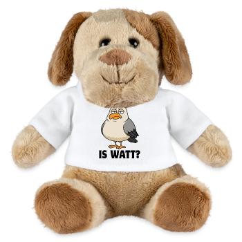 Seagull - Watt ? - Mer du Nord - Don - Chien en peluche Helge MiniFeet® - blanc - Devant