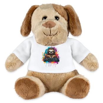 Paresse à la table de mixage - Chien en peluche Helge MiniFeet® - blanc - Devant