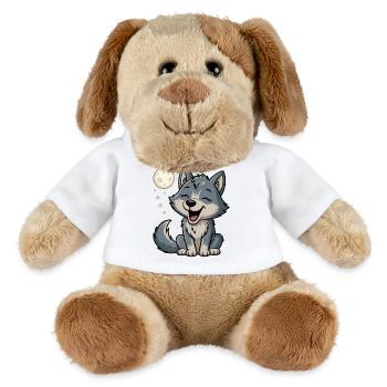 Mondlicht Wolfchen Kuschel - MiniFeet® Hund Helge - Weiß - Vorne