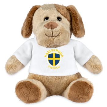 Schwedische Schildflagge - MiniFeet® Hund Helge - Weiß - Vorne